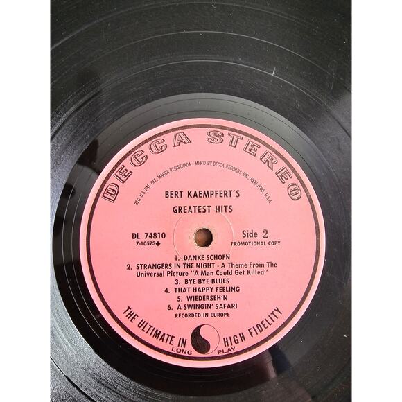 Vintage Bert Kaempfert's and his Orchestra Greatest Hits Decca Stereo DL 74810 - Picture 6 of 7